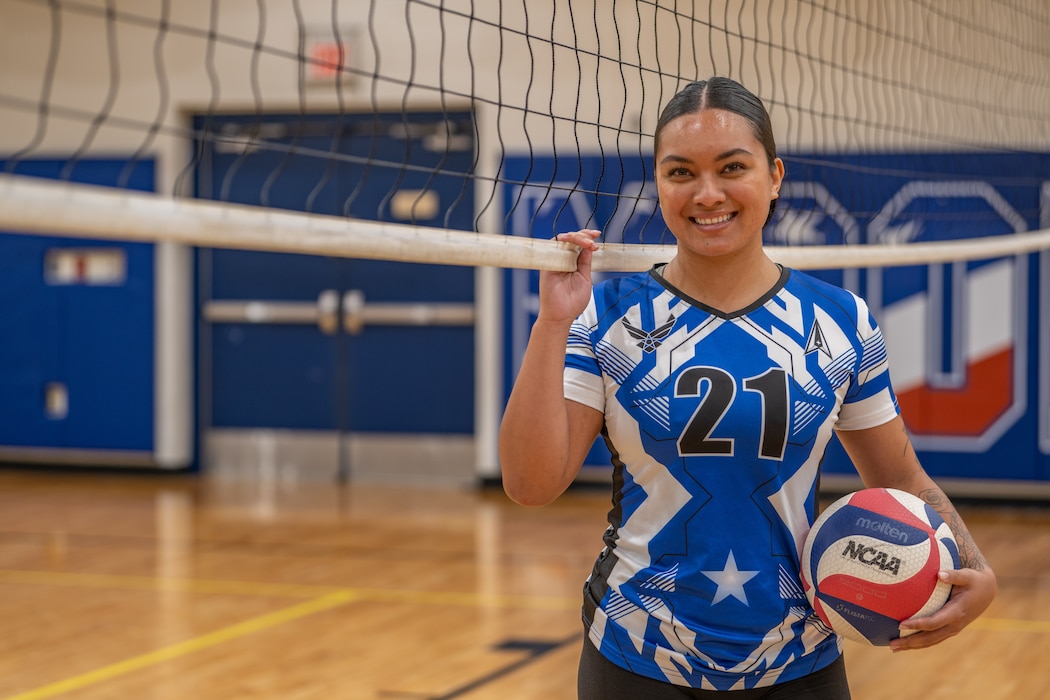 Person standing in front of net