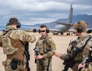 Utah Air National Guard Security Forces members secure the flightline during a nuclear operational readiness exercise Nov. 2, 2024, at Hill Air Force Base.