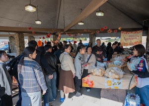 U.S. Air Force and Republic of Korea Air Force paralegal teams gather for lunch during the annual legal friendship day at Osan Air Base, ROK, Nov. 7, 2024. The day gave members from both nations the opportunity to spend time together and strengthen ties. (U.S. Air Force photo by Staff Sgt. Christopher Tam)