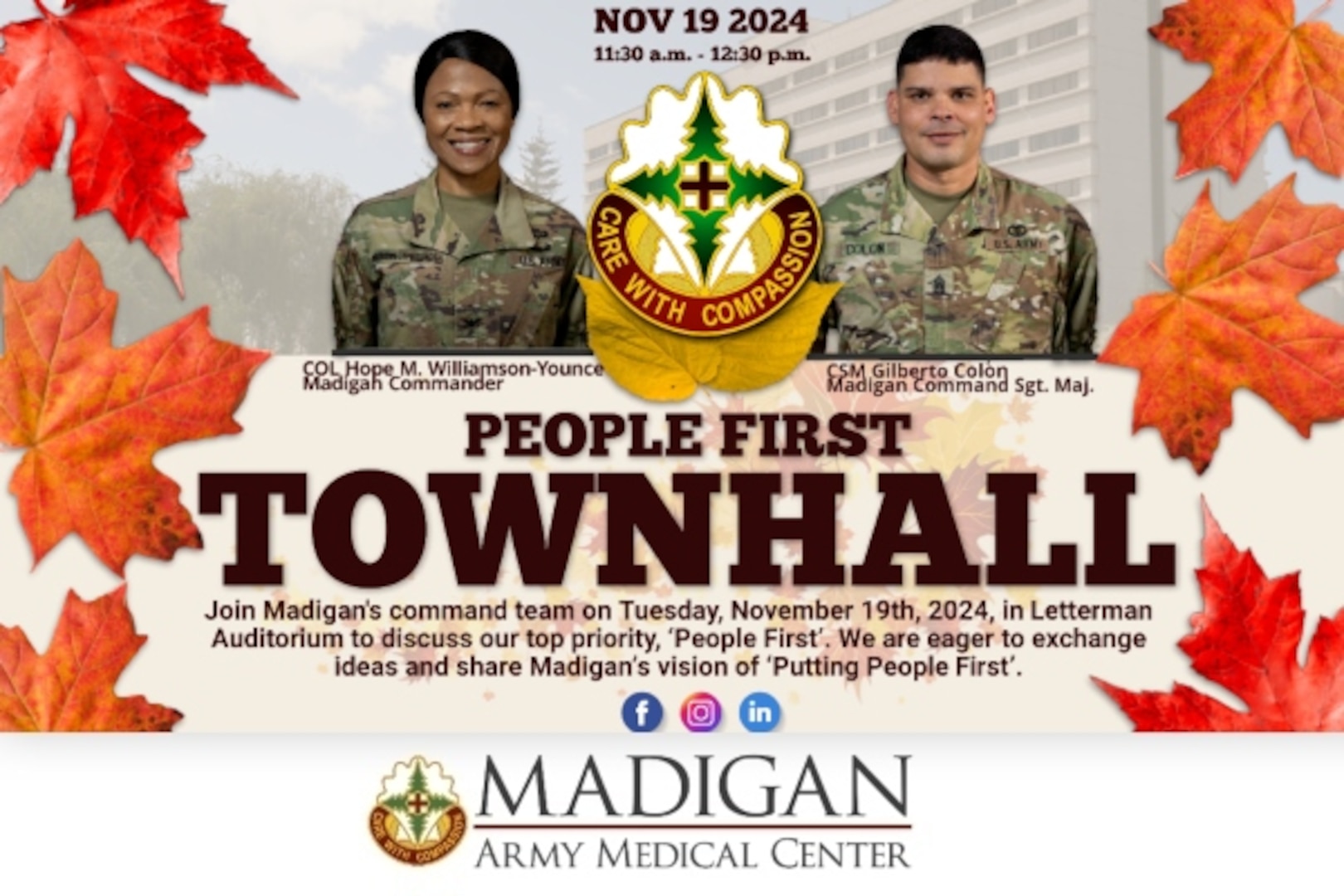 "People First" Townhall - Tuesday, NOV 19th, 11:30 a.m. to 12:30 p.m.