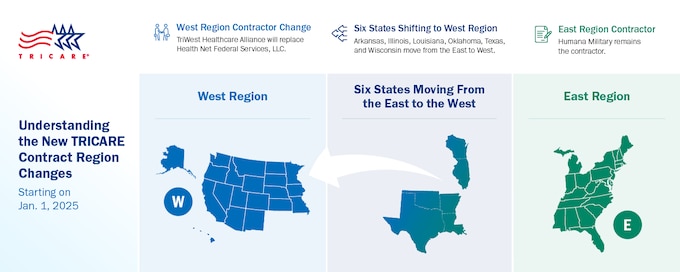 Visit the TRICARE website to learn about the regional contractor contract changes in 2025