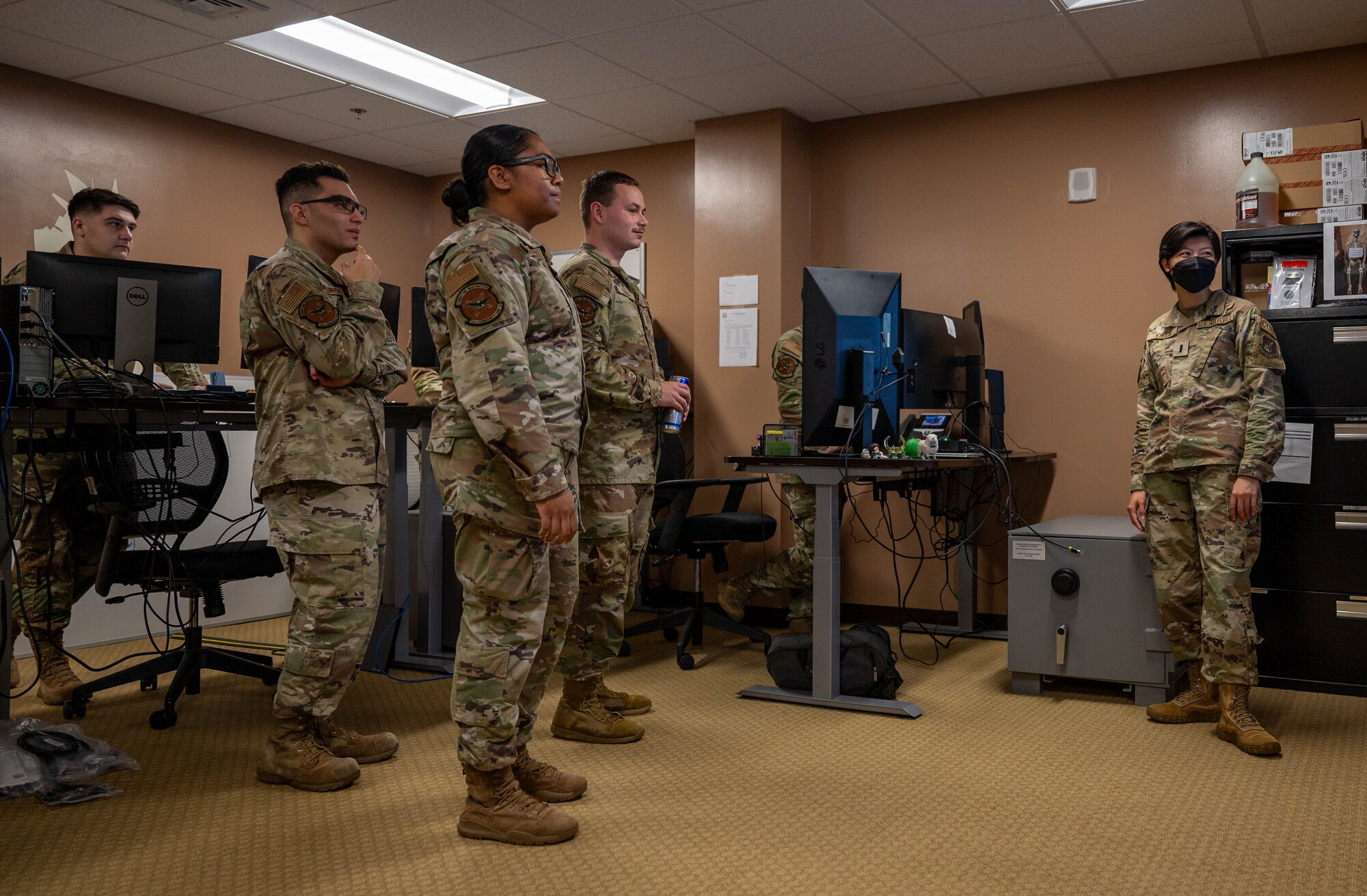 military service members talk to each other