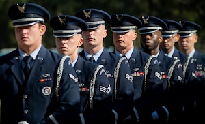 A line of Airmen