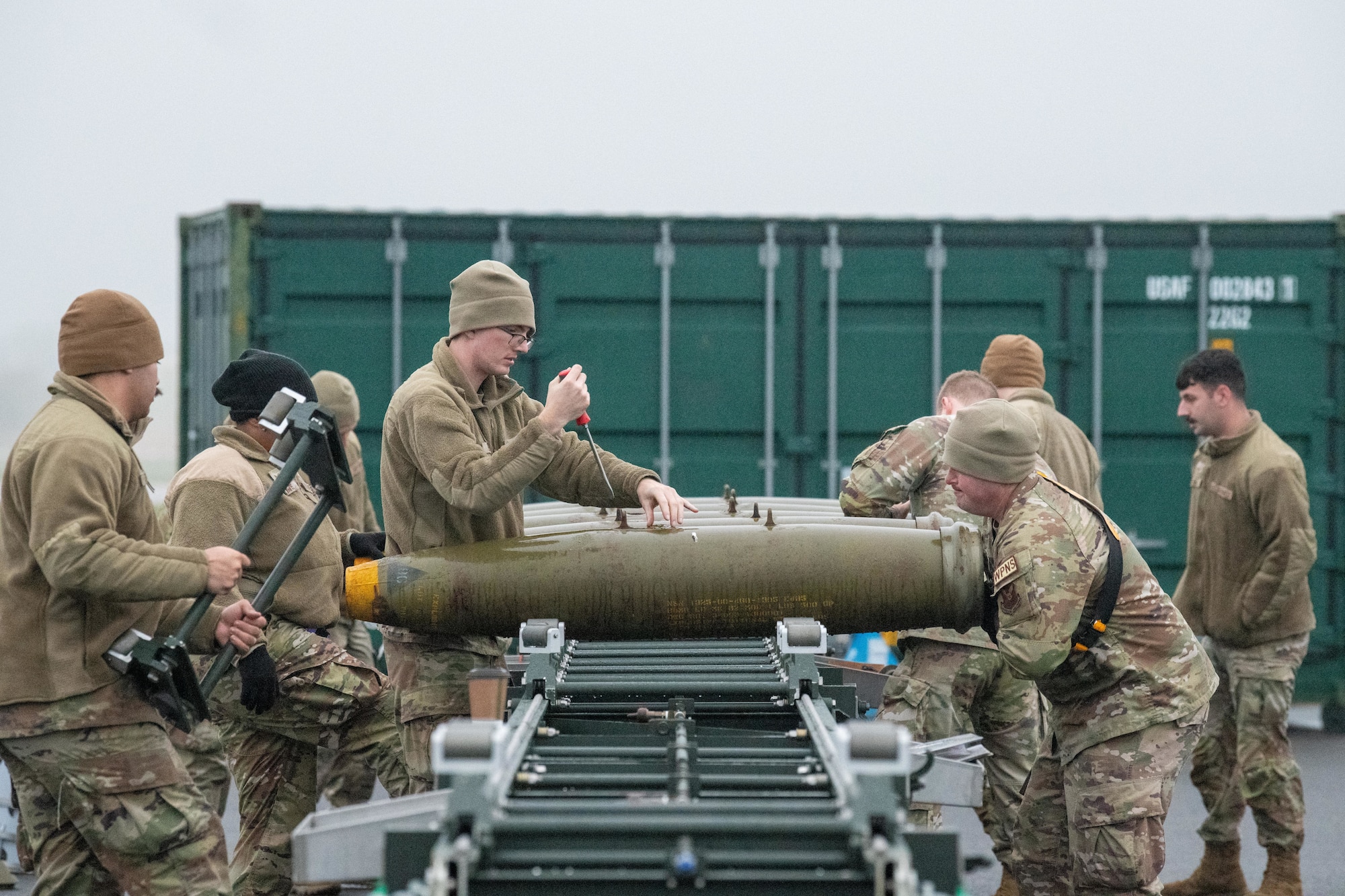 Airmen assemble GBU-38 Joint Direct Attack Munitions