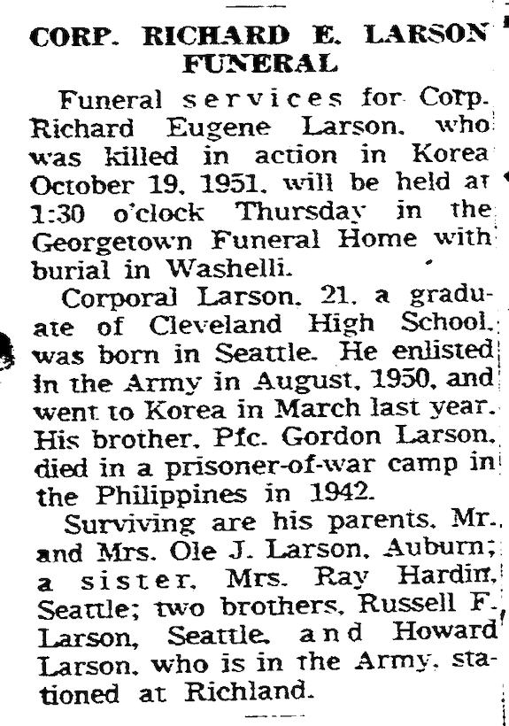 U.S. Army Pvt. 1st Class Gordon N. Larson