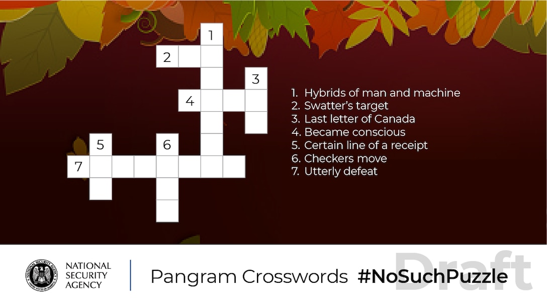 No Such Puzzle: Pangram Crosswords Puzzle Three Graphic