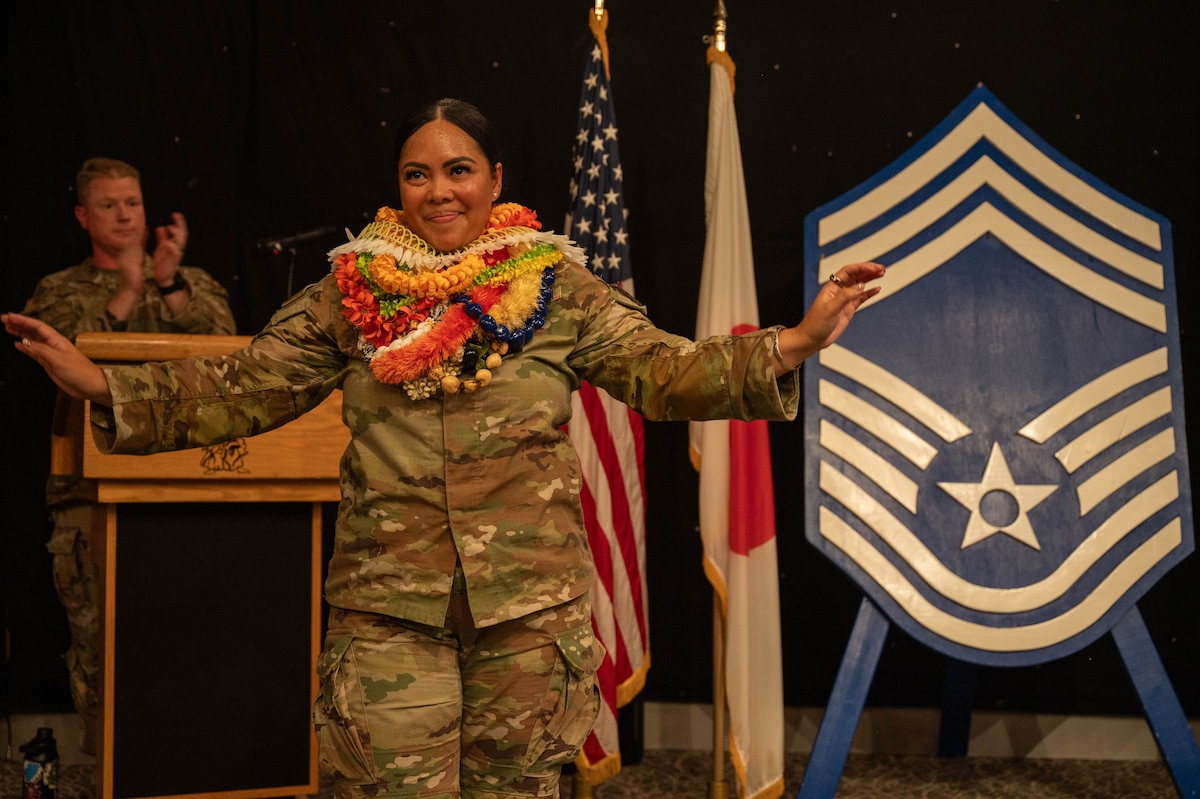 Service member completes a dance.