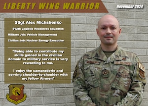Staff Sgt. Alex Michshenko poses for photo