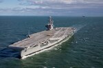 USS George H.W. Bush (CVN 77) transits to Naval Station Norfolk after on-time completion of an 11-month maintenance period at Norfolk Naval Shipyard and sea trials.