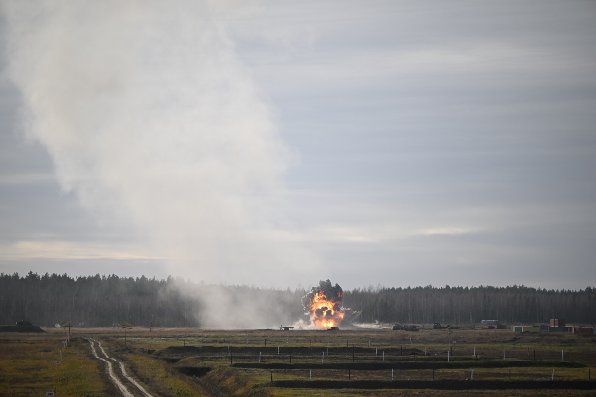 A photo of an explosion.