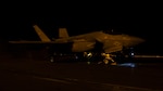 An F-35C Lightning II, attached to Marine Fighter Attack Squadron (VMFA) 314, prepares to launch from the flight deck of the Nimitz-class aircraft carrier USS Abraham Lincoln (CVN 72)