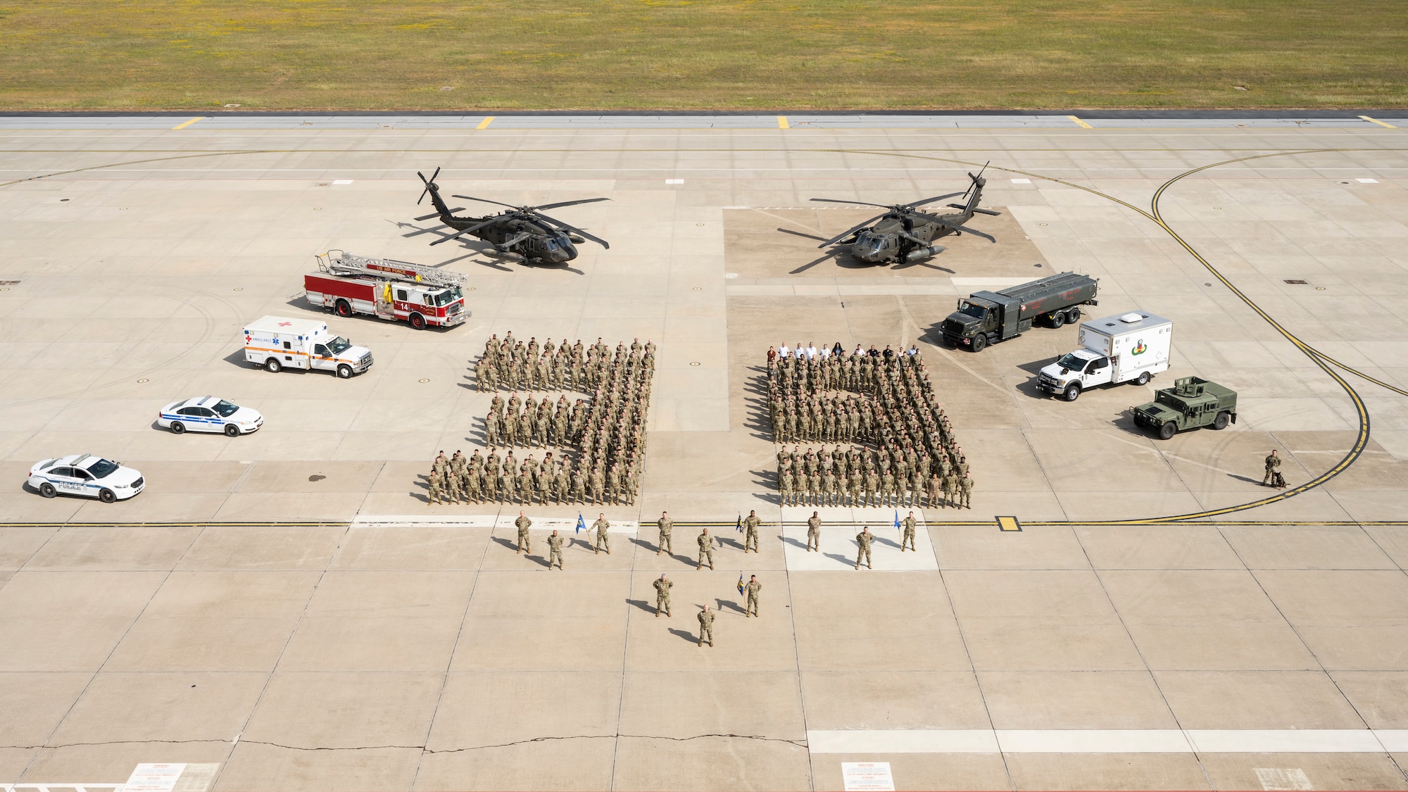 Photo of assembled wing personnel