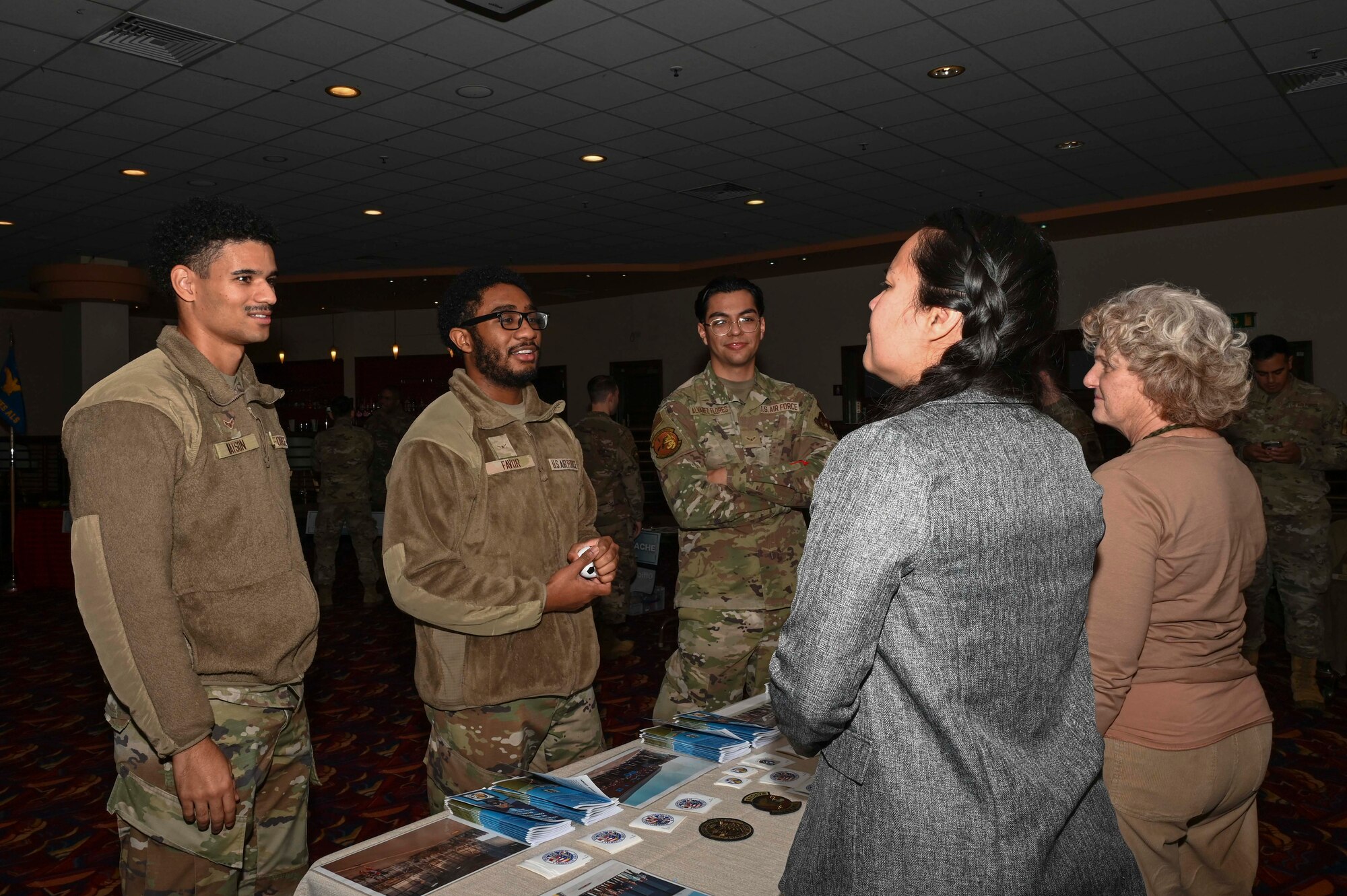 Military and community members attended the career fair designed for individuals who are interested in future careers after completion of service.