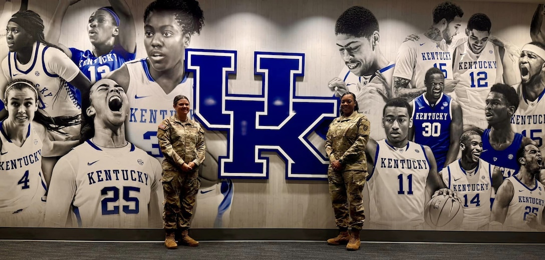 Female service members were celebrated by the University of Kentucky women’s basketball team during their Heroes Day and Salute to Veterans game on Nov. 12, 2024. (U.S. Army National Guard photo by Capt. Kaitlin Baudendistel)