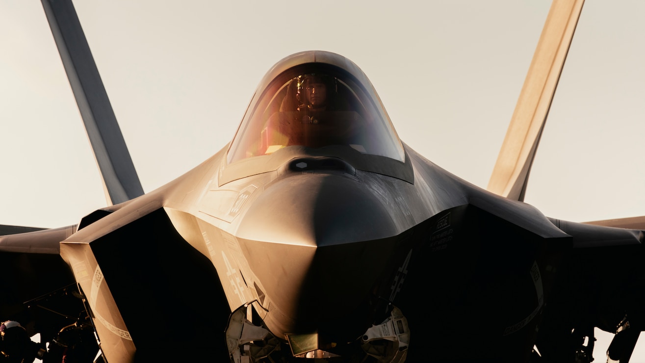 An F-35C Lightning II, attached to the Argonauts of Strike Fighter Squadron (VFA) 147, refuels on the flight deck of Nimitz-class aircraft carrier USS George Washington (CVN) 73 while underway in the Pacific Ocean, Oct. 17, 2024. As an integral part of U.S. Pacific Fleet, U.S. 3rd Fleet operates naval forces in the Indo-Pacific in addition to providing realistic and relevant training necessary to flawlessly execute our Navy’s timeless roles of sea control and power projection. U.S. 3rd Fleet works in close coordination with other numbered fleets to provide commanders with capable, ready forces to deploy forward and win in day-to-day competition, in crisis, and in conflict. (U.S. Navy photo by Mass Communication Specialist 3rd Class August Clawson)