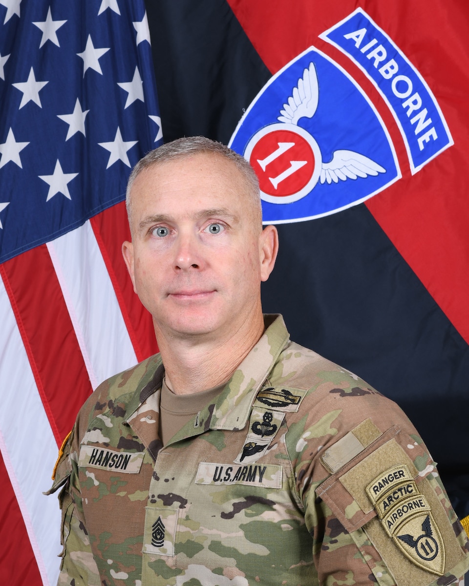 Command Sgt. Maj. David Hanson, 11th Airborne Division