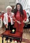 Lucille MacDonald, left, received the Congressional Gold Medal in April along with 26 other “Rosie the Riveters.”