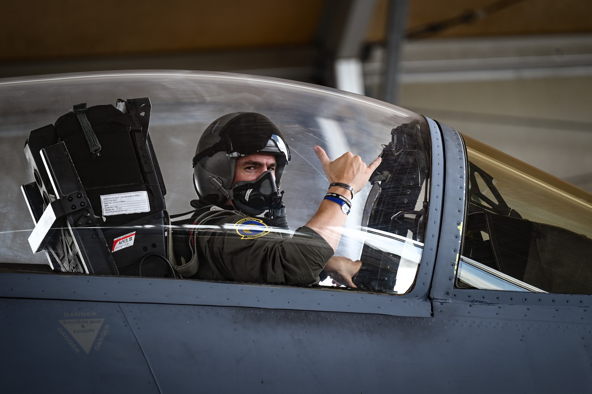 U.S. Air Force Maj. Andrew “Loch” Smith, Louisiana Air National Guard 159th Fighter Wing pilot, during CRUZEX 2024 at Natal Air Force Base, Brazil, Nov. 13, 2024. This exercise reinforced the enduring promise of shared security and cooperation among allied air forces in Latin America. (U.S. Air Force photo by Staff Sgt. Madeline Herzog)