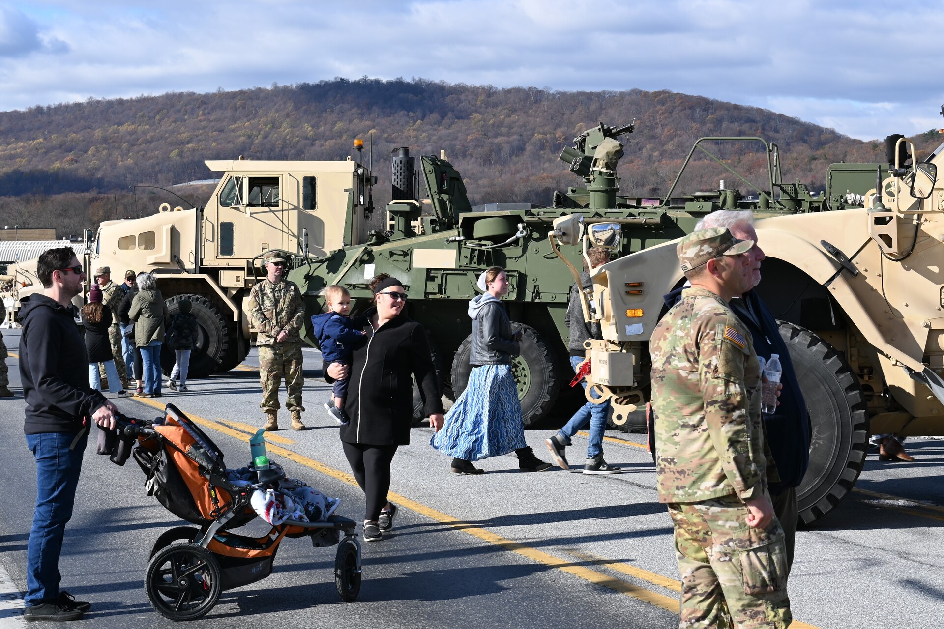 U.S. Soldiers and Airmen with the Pennsylvania National Guard engage with local community members during an open house at Fort Indiantown Gap, Pennsylvania, on November 16, 2024.
(U.S. Army National Guard photo by MAJ David Boyles)