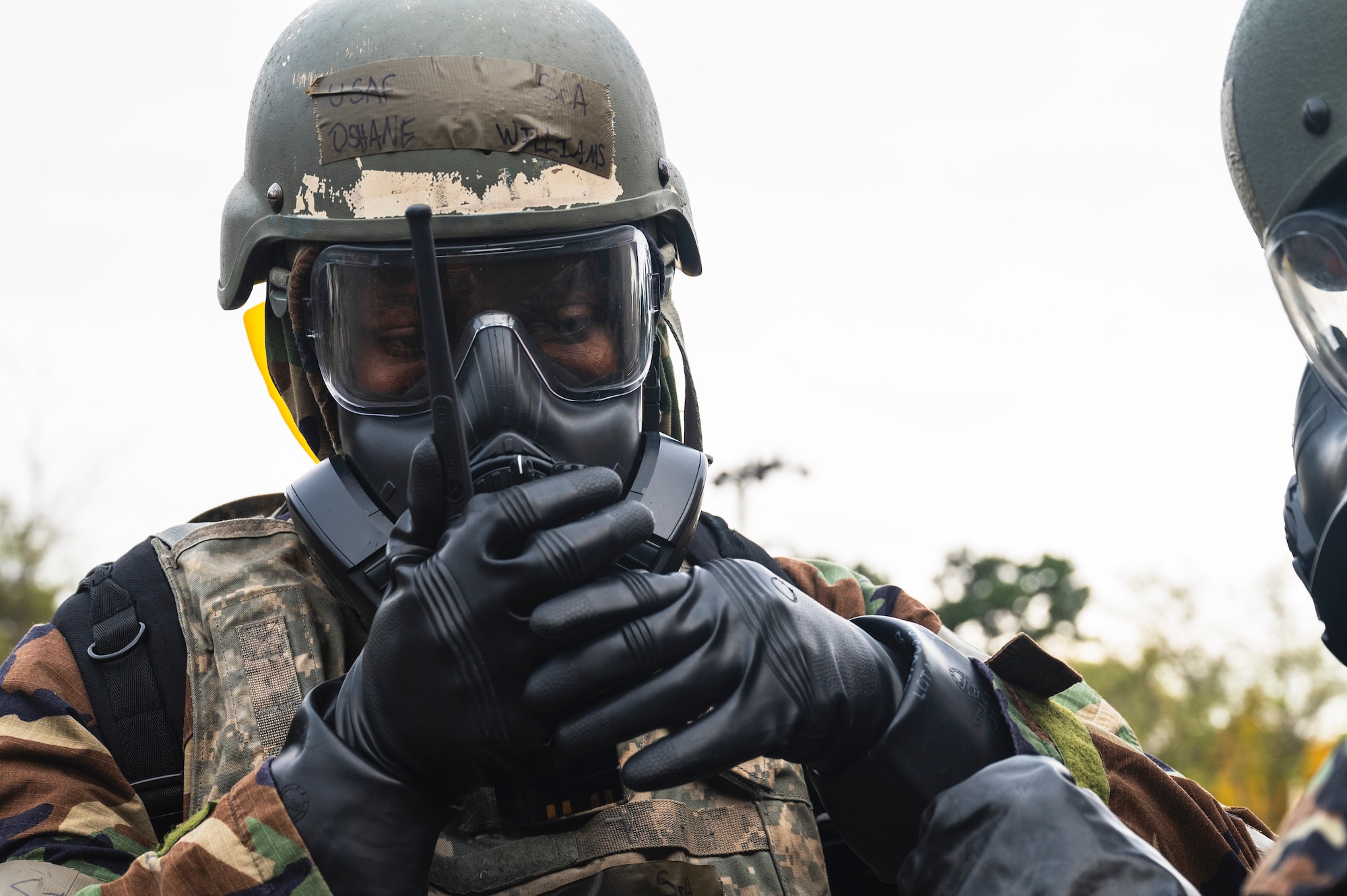 enior Airman Oshane Williams, 8th Medical Group public health technician, reports simulated unexploded ordnance during a post-attack reconnaissance (PAR) sweep as part of Beverly Sentinel 25-1 at Kunsan Air Base, Republic of Korea.