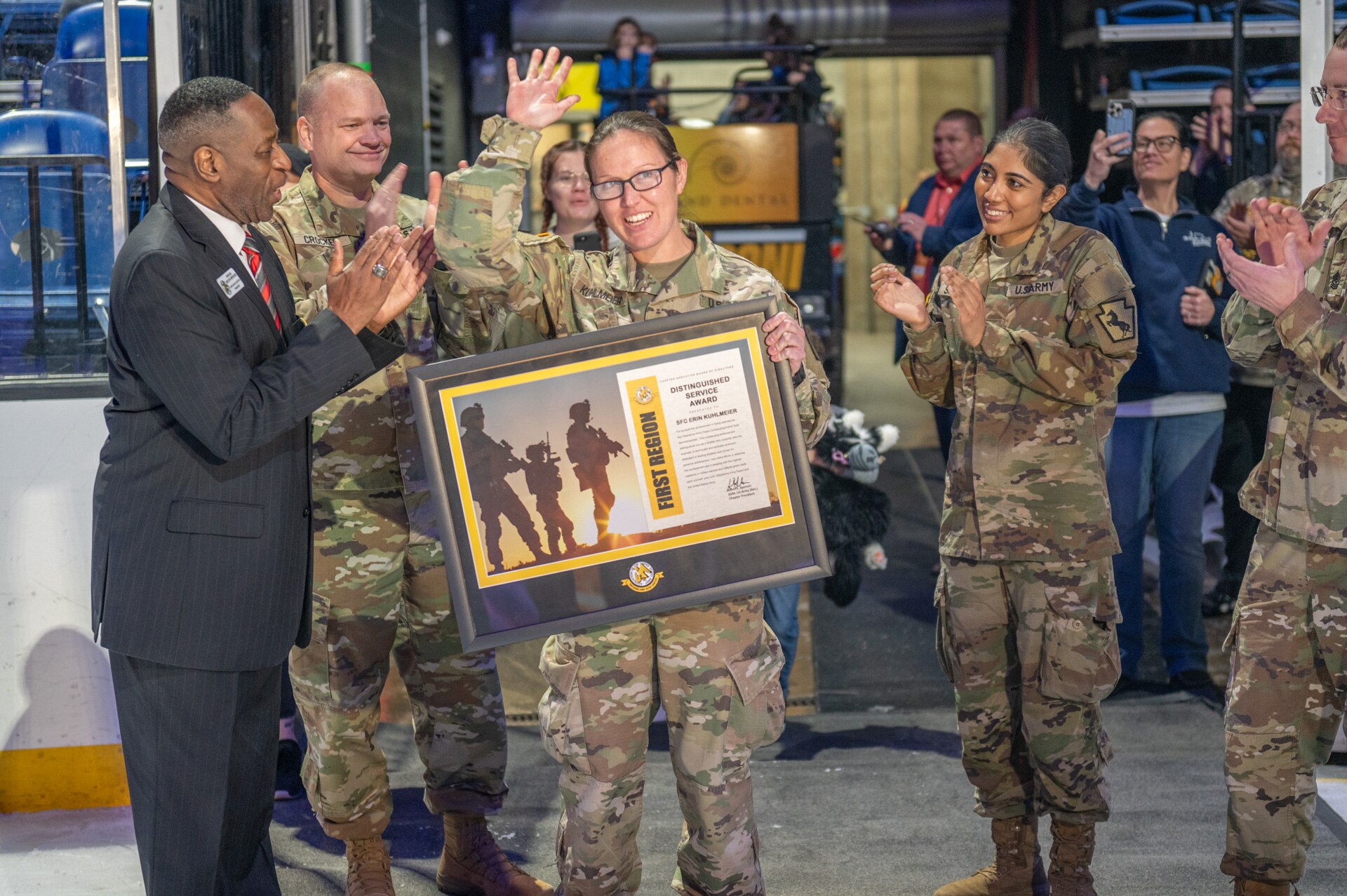 Photo of award presentation