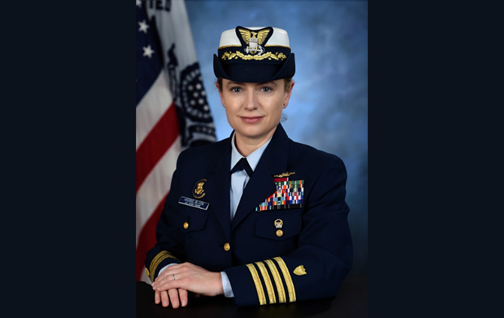 Portrait of Capt. Kate Higgins-Bloom, Sector Delaware Bay Commander. (U.S. Coast Guard photo)