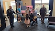 U.S. Army Capt. Gurtej Bains (left), an economic function officer with the 350th Civil Affairs Command, recites the Oath of Office, presided by Maj. Samir Patel during Bains’s commissioning ceremony Patel’s residence in Atlanta July 28, 2024. Bains initially enlisted in the Army Reserve in 2019 and completed a four-year journey to earn a direct commission. Bains and Patel served together on the Atlanta City Team, a former detachment of the 75th U.S. Army Reserve Innovation Command. (U.S. Army photo courtesy of Lt. Col. Muriel Drew, 75th U.S. Army Reserve Innovation Command)