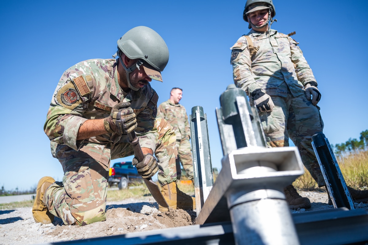 Airmen working