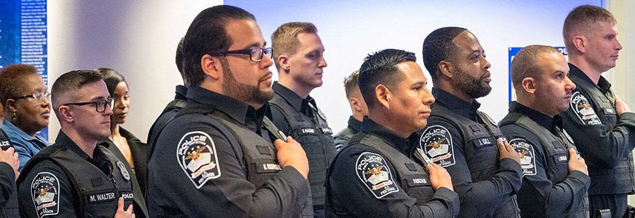 Officers pledge of allegiance