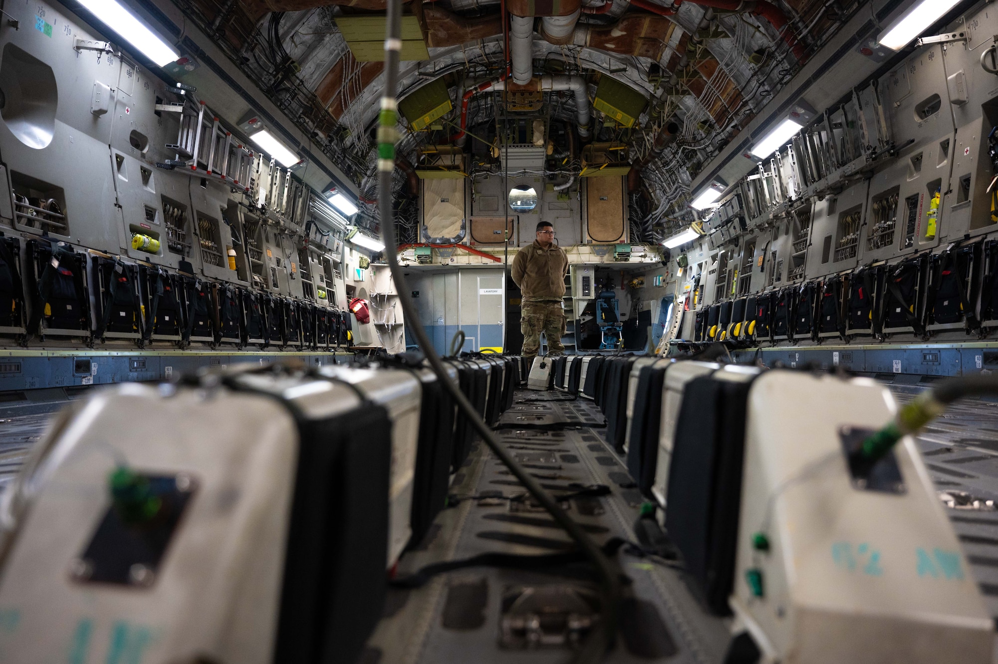 U.S. Air Force Airmen with the 62d Maintenance Squadron and the 62d Aircraft Maintenance Squadron perform various maintenance tasks at Joint Base Lewis-McChord, Washington, Nov. 20, 2024. Crew chiefs ensure aircraft are maintained, safe, operational and ready to fly at a moment’s notice. Maintenance Airmen work on-and-off the flightline to ensure the C-17 Globemaster III is mission-ready and primed to execute today’s global airlift mission.