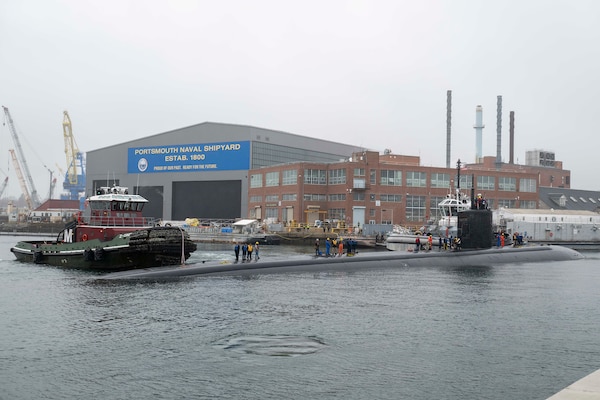 USS Hampton (SSN 767) Arrives at Portsmouth Naval Shipyard > United ...