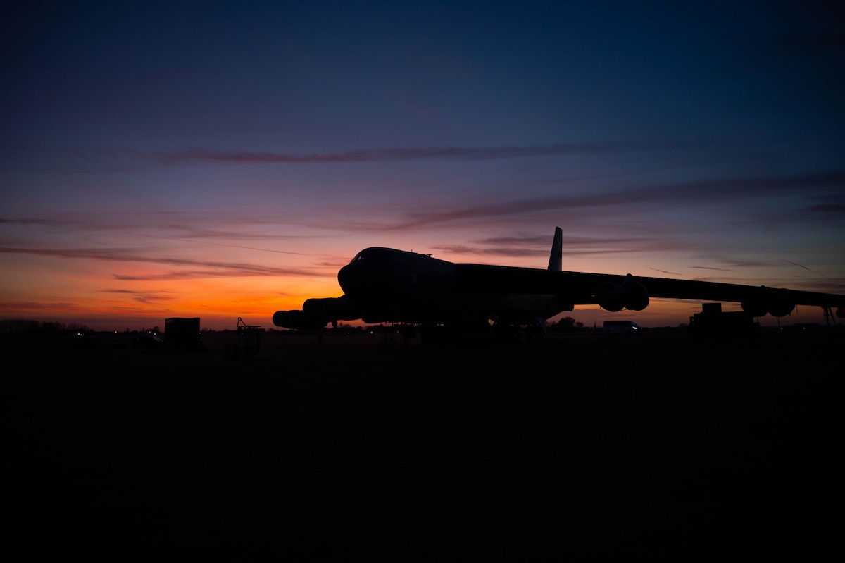 B-52H Stratofortress sits on the flightline