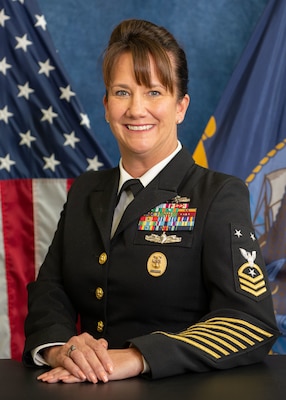 Official photo of Command Master Chief Kimberly S. Ferguson.