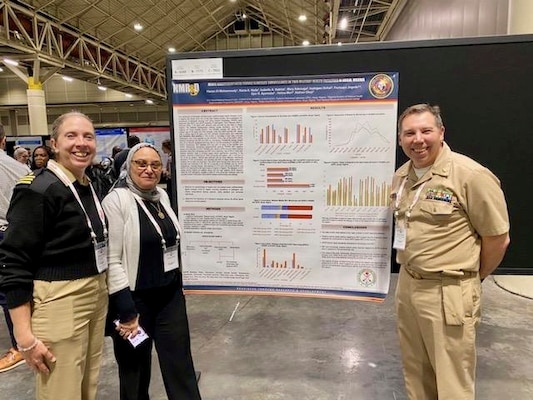 NEW ORLEANS (Nov. 13, 2024) Navy Medicine Research & Development (NMR&D) personnel attend the American Society for Tropical Medicine and Hygiene (ASTMH) 2024 Annual Meeting. NMR&D presented research to fellow stakeholders on tropical disease medicine during breakout and poster sessions. The eight NMR&D commands, led by Naval Medical Research Command and including the three overseas Naval Medical Research Units; EURAFCENT, INDO PACIFIC and SOUTH are engaged in a broad spectrum of activity from basic science in the laboratory to field studies in austere and remote areas of the world to investigations in operational environments. In support of the Navy, Marine Corps, and joint U.S. warfighters, researchers study infectious diseases, biological warfare detection and defense, combat casualty care, environmental health concerns, aerospace and undersea medicine, medical modeling, simulation, operational mission support, epidemiology, and behavioral sciences. (U.S. Navy photo by Capt. Michael Tiller/Released)