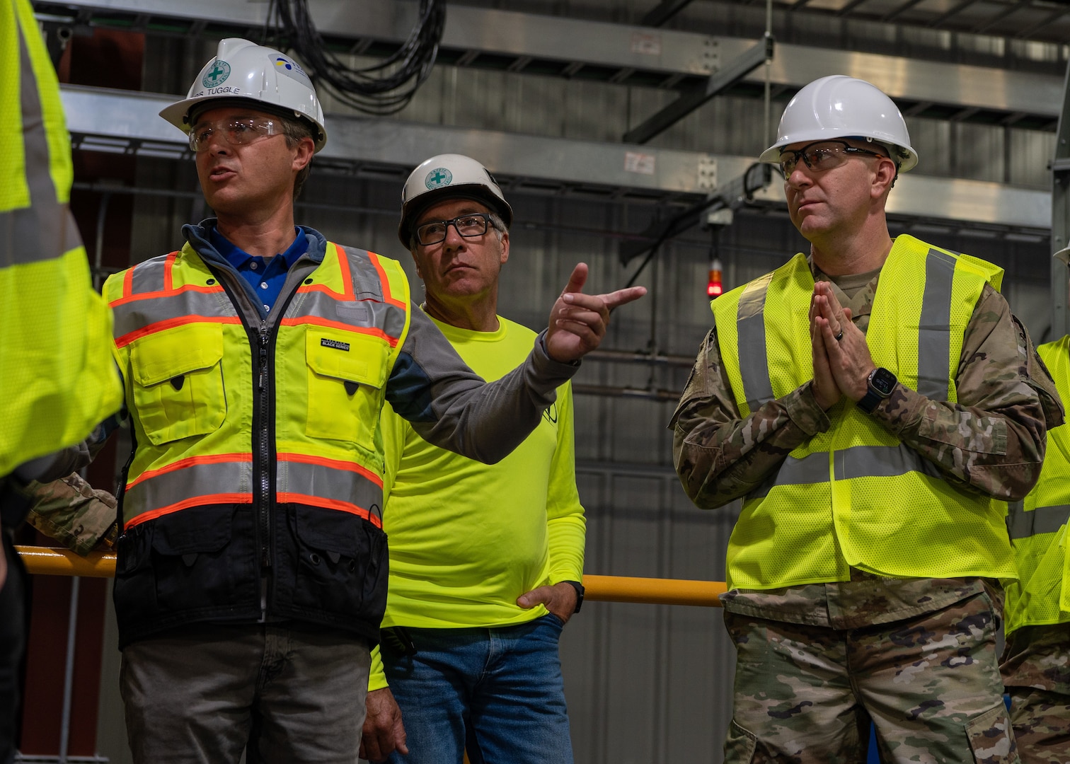 Leadership assigned to the 6th Air Refueling Wing tour the MacDill Power Station at MacDill Air Force Base, Florida, Nov. 18, 2024. The new facility built by Tampa Electric will give the base power resiliency and improve power efficiency within the greater community. (U.S. Air Force photo by Airman 1st Class Alicia Campbell)