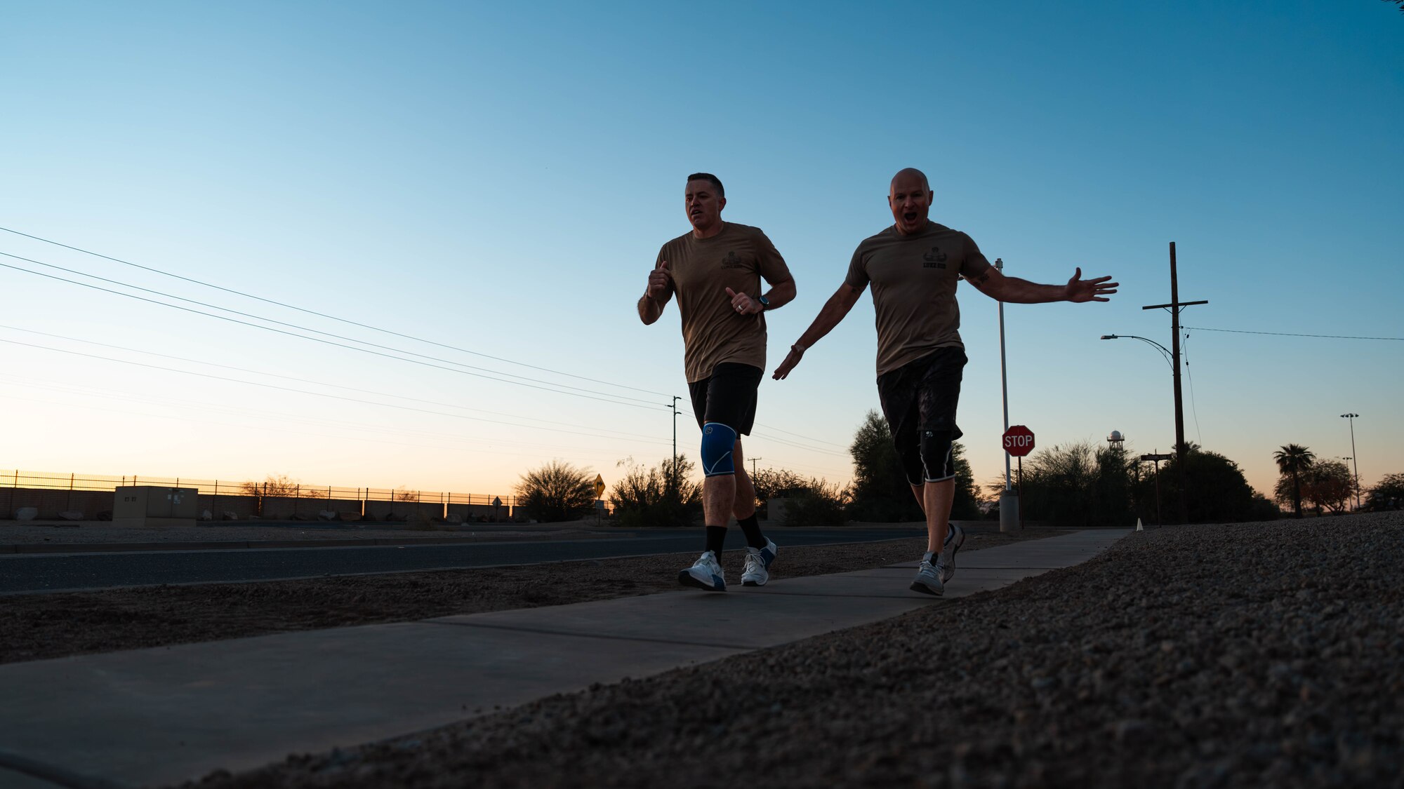 U.S. Air Force 56th Explosive Ordnance Disposal technicians engage in the 137th EOD Memorial Workout