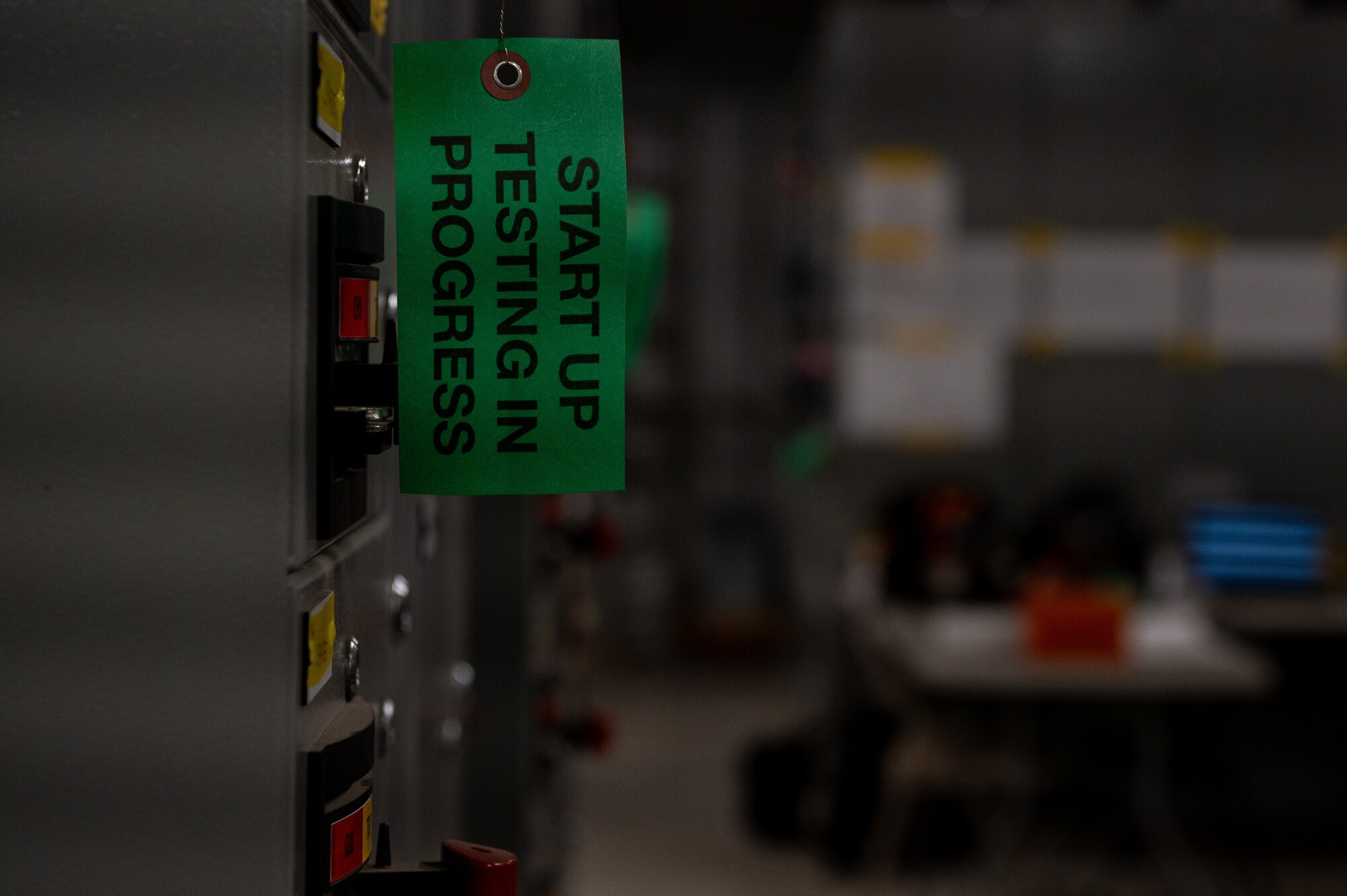 Power station machinery is displayed at MacDill Air Force Base, Florida, Nov. 18, 2024. The MacDill Power Station was constructed to provide the base with greater power independence and improved power efficiency within the local community. (U.S. Air Force photo by Airman 1st Class Alicia Campbell)