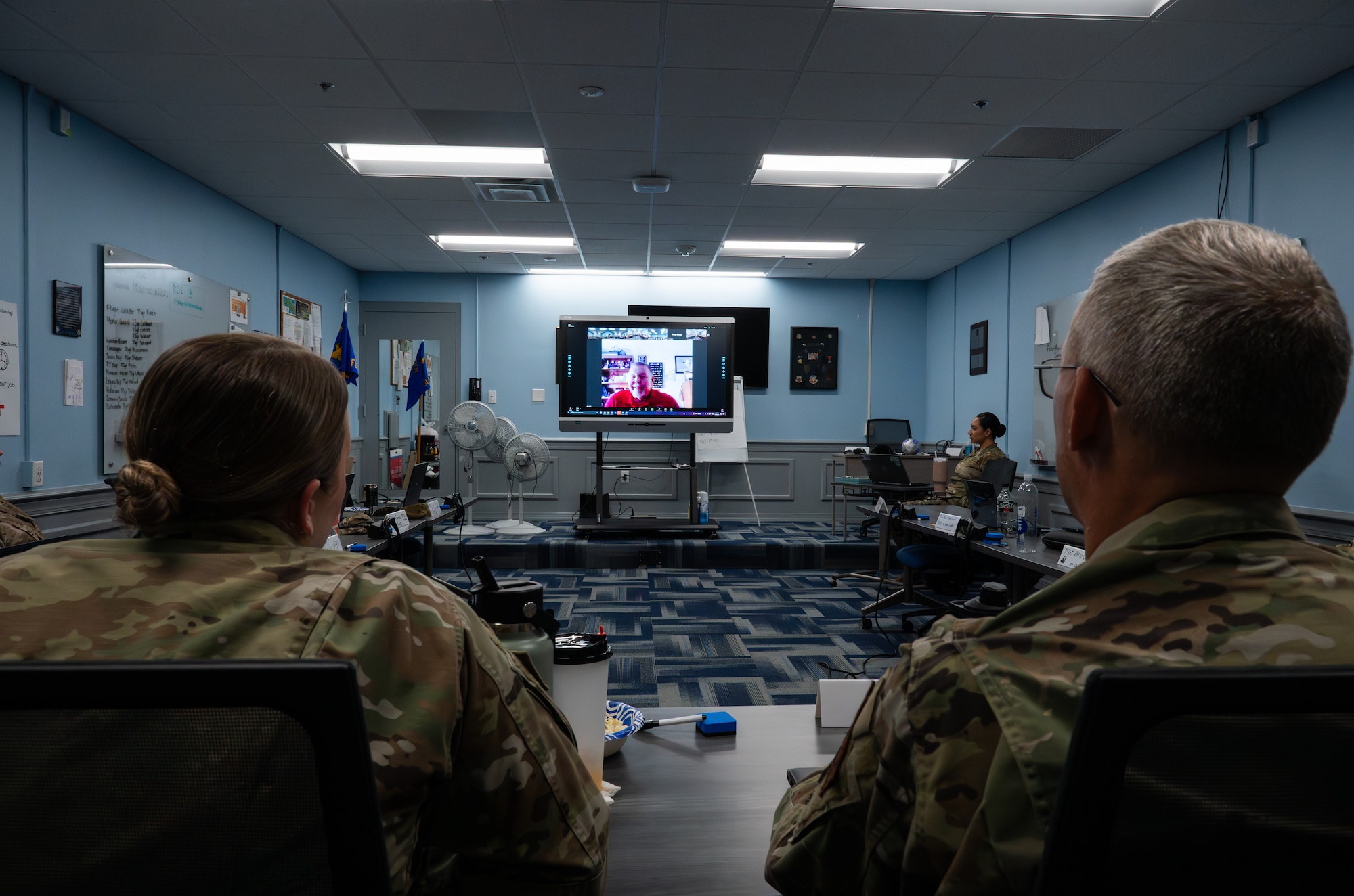 Airey NCO Academy students listen to retires U.S. Air Force Captain William Robinson a Vietnam prisoner of war