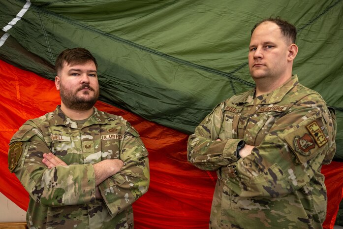 Airmen pose for a photo