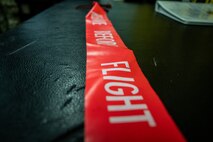 A tag lies on a counter