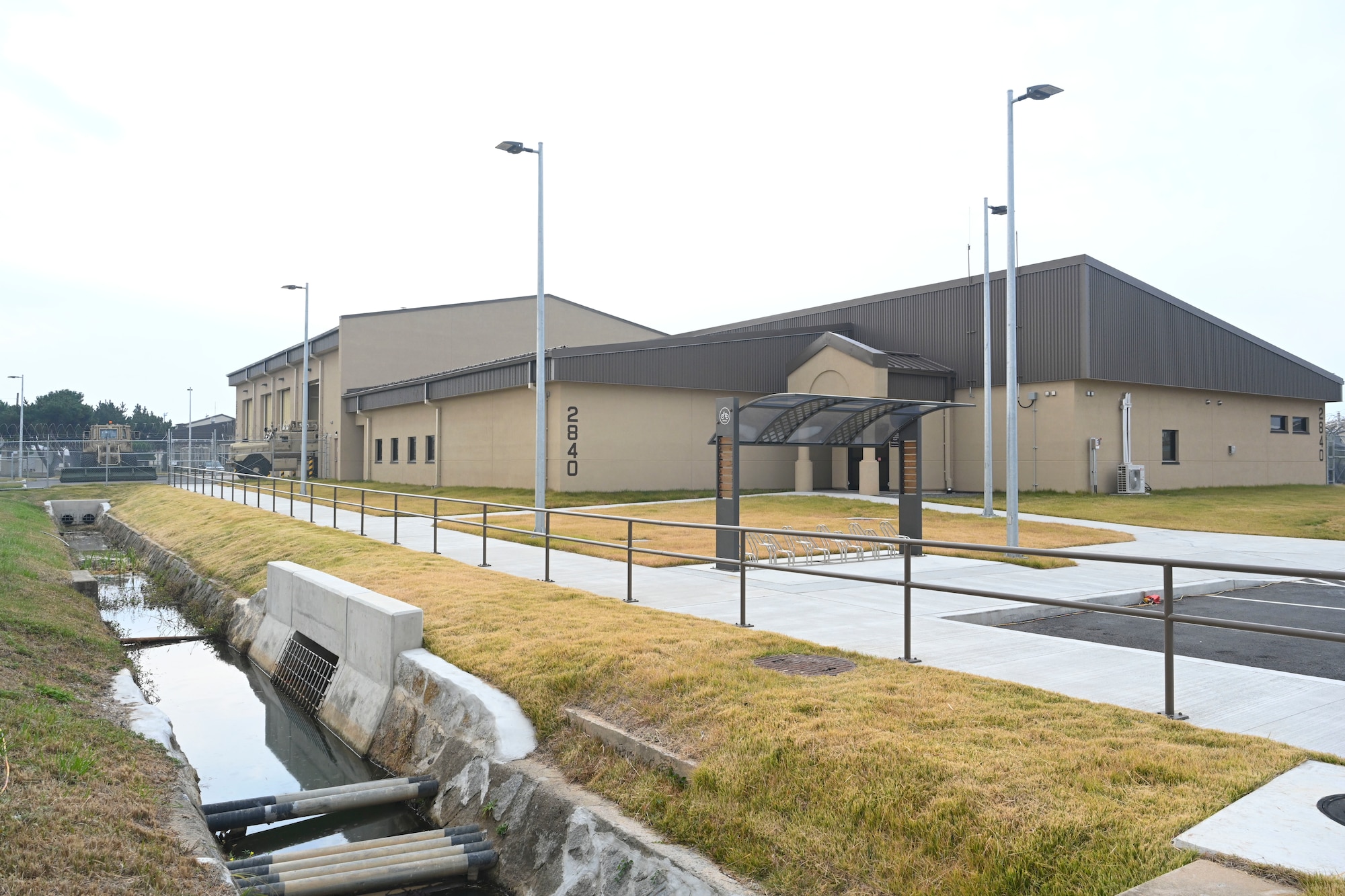 A photo of the newly built 8th Civil Engineer Squadron explosive ordnance disposal building.
