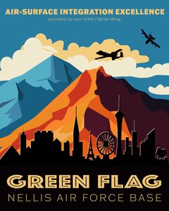The 124th Fighter Wing participates in Green Flag West at Nellis Air Force Base, Nevada, Oct, 27-Nov. 8, 2024. GFW is a comprehensive joint exercise featuring live fly missions that immerse warfighters in advanced air-to-surface integration training.