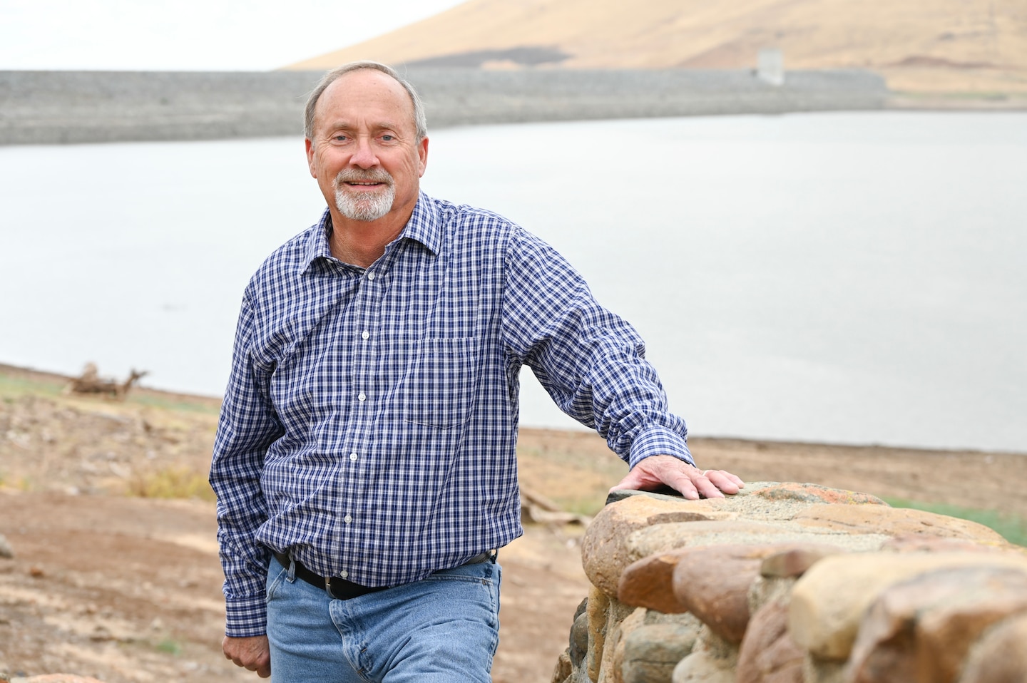 Calvin Foster poses for a portrait at Success Lake, California.