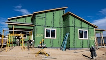 U.S. Marines with Recruiting Sub-Station Fort Collins assist with the construction of a home in Greeley, Colo., Nov. 15, 2024. Marines with RSS Fort Collins volunteered with Habitat for Humanity to help build homes, showcasing their dedication to giving back and supporting the local community. (U.S. Marine Corps photo by Sgt. Jackson Ricker)