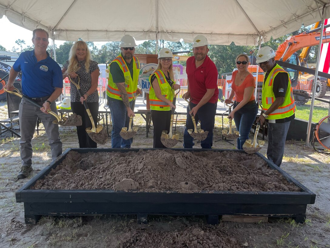 Bunnell Florida Wastewater Groundbreaking : Section 5061 East Central and Northeast Florida Environmental Infrastructure, Water Resources Development Act (WRDA) of 2007, City of Bunnell, Florida ($5,000,000): The local sponsor for the project is the City of Bunnell, located in Flagler County, Florida. The City of Bunnell requested assistance under this authorization to modernize the current outdated Wastewater Treatment Facility (WWTF), increase capacity and improve deficiencies. With a population of 3,507 residents, nearly 24.2% of the residents live below the poverty level.  Not only does the City of Bunnell have one of the highest unemployment rates in the State of Florida, but the community is also designated as a Rural Area of Critical Economic Concern.  The Bunnell WWTF is an activated sludge treatment facility with a permitted capacity of 0.60 million gallons per day (MGD) annual average daily flow (AADF). The City exceeded 50% capacity prior to the year 2014. The projected AADF is expected to exceed the permitted capacity of 0.60 MGD by the year 2024. To meet the immediate capacity needs, the project will improve existing facility deficiencies and enhance operational flexibility to a 1.0 MGD rated facility.