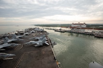 USS Abraham Lincoln (CVN 72) arrives in Kuala Lumpur, Malaysia for a scheduled port visit.