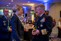 Canada’s Minister of Foreign Affairs Mélanie Joly and Adm. Samuel J. Paparo, commander of U.S. Indo-Pacific Command, speak at  the Halifax International Security Forum, Nov. 22, 2024.