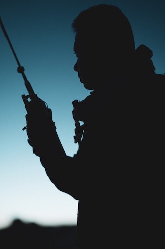 Airman uses radio