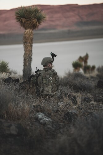 Airman sits