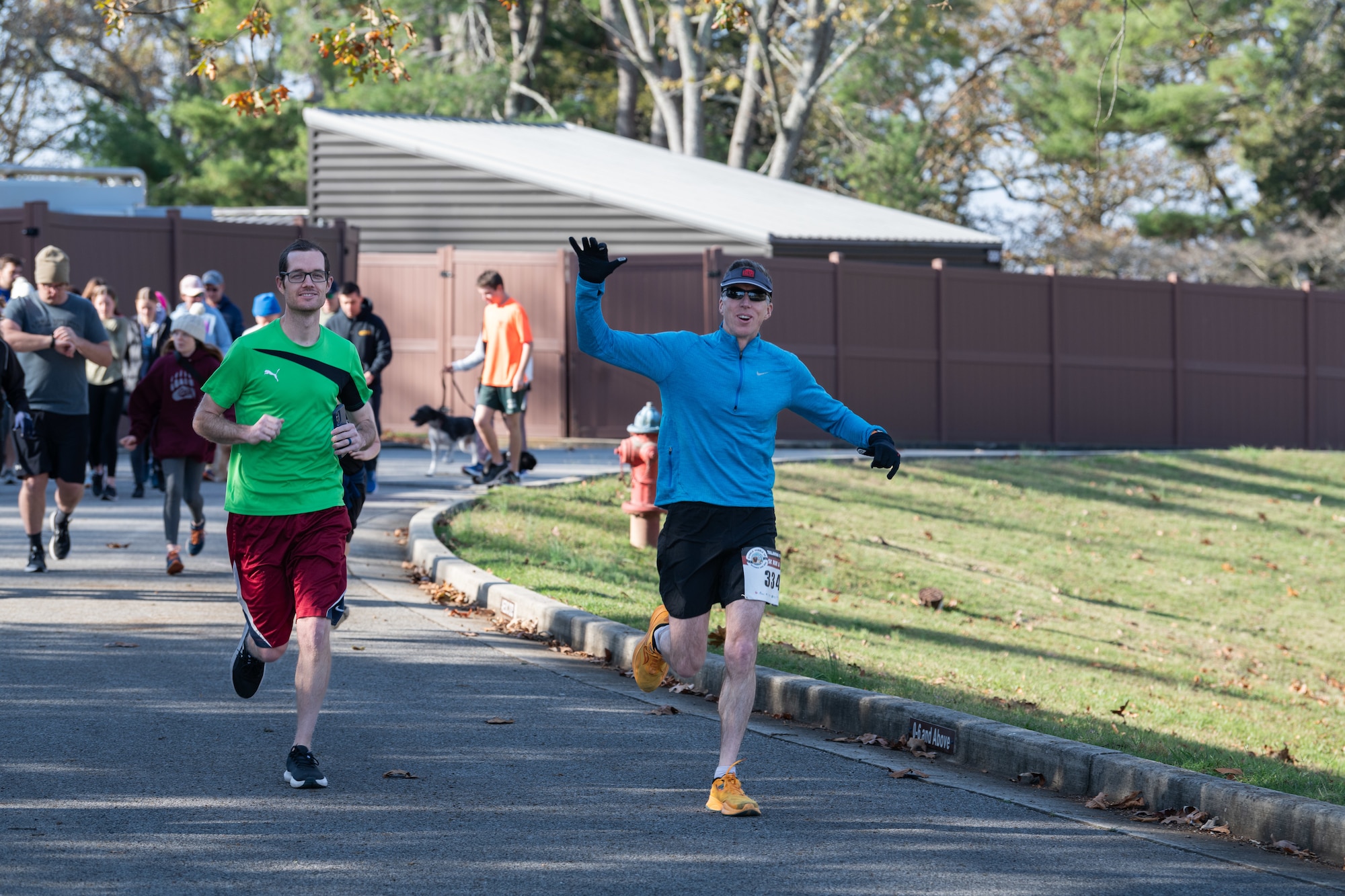Arnold Air Force Base personnel and their families made the most of a crisp fall Saturday morning in participating in the 39th annual Turkey Trot Fun Run 5k, Nov. 23, 2024 at the Arnold Lakeside Complex on Arnold AFB, Tenn.  The run was held to promote base morale and raise funds for the charitable initiative Project Christmas. (U.S. Air Force Photo by Keith Thornburgh)